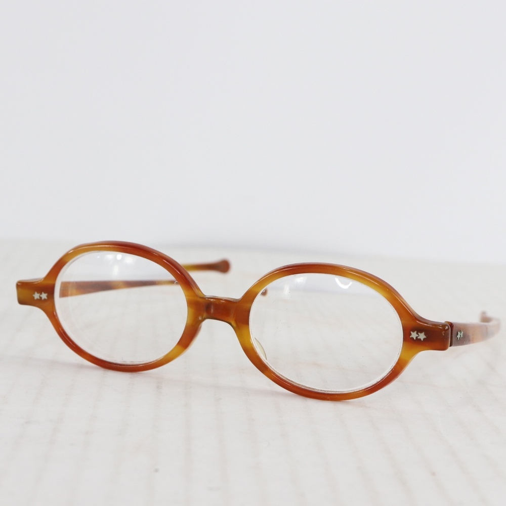 50s Kono USA Tortoise Shell Round Frame Glasses
